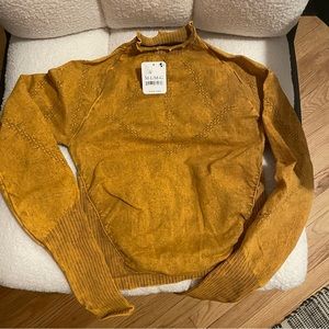 NWT! FP Free People Movement Good Karma Hi Neck Layer Top Sz M/L